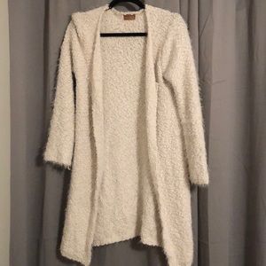 Long Sherpa cardigan. Size small